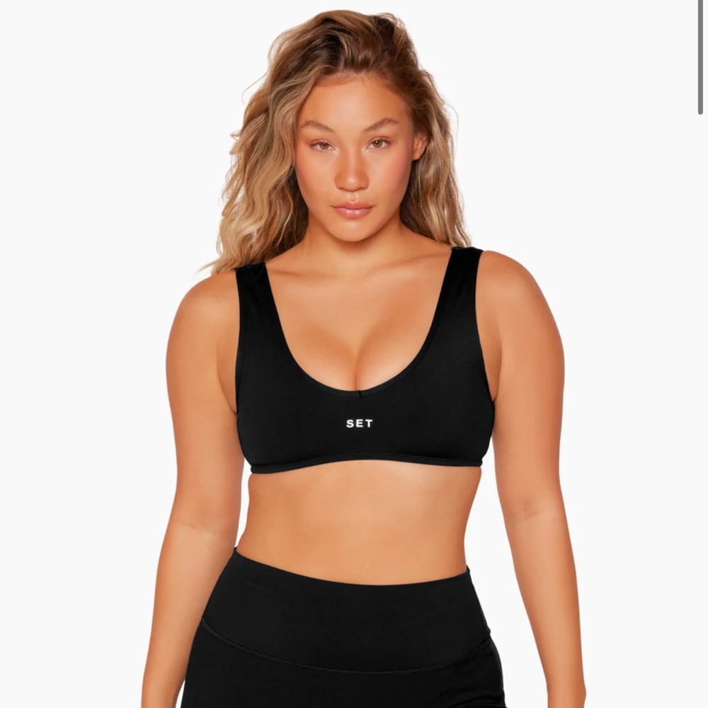 Black Set Active Dip Bra